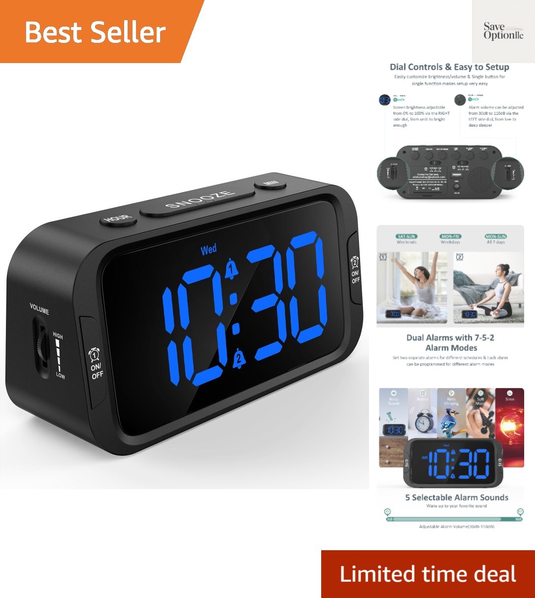 For Bedroom, Easy To Set, 0-100% Dimmer, Usb Charger...