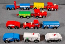 Wooden Trains Mixed Lot of 12