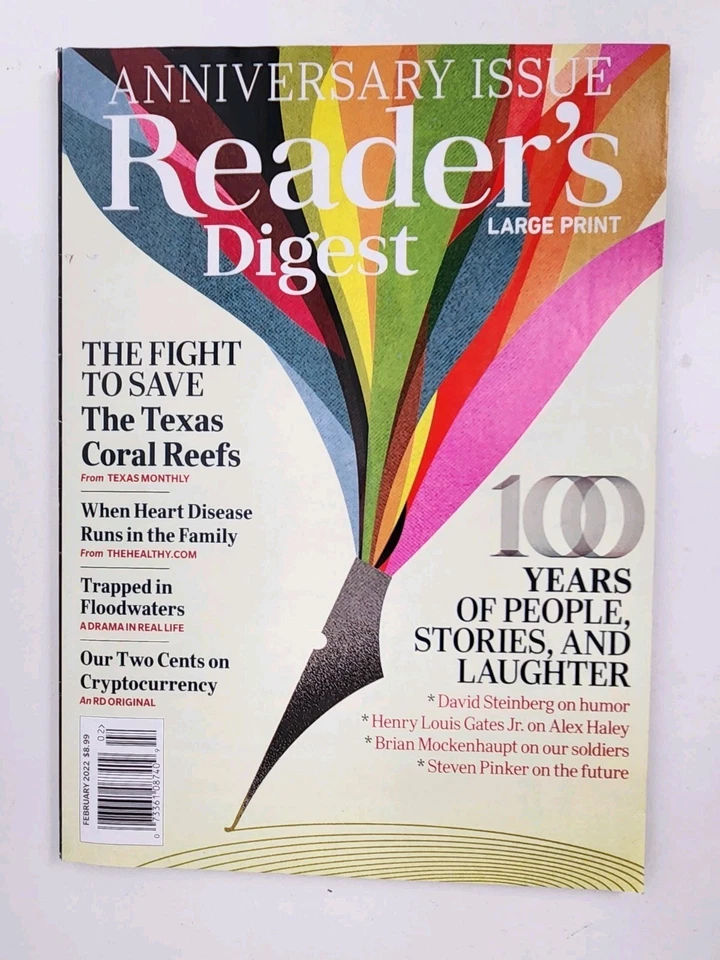 Large Print Reader's Digest Senior Magazine Lot Anniversary Issue Feb 2022 VGC - Image 3 of 4