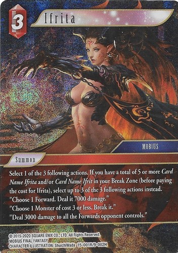Final Fantasy TCG Ifrita 15-001R/9-002H Crystal Dominion NM