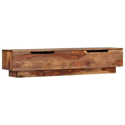 Bois de Sesham Massif Meuble TV Armoire Basse Salon Stéréo Multimédia vidaXL - Photo 1/4