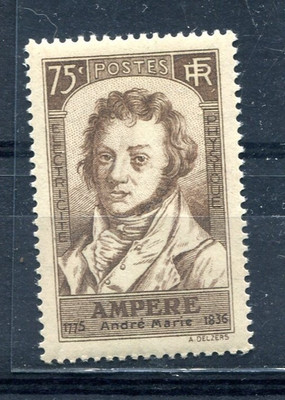 FRANKREICH (B4043) 1936 f.Stempel ANDRE' MARIE AMPERE ungespielt