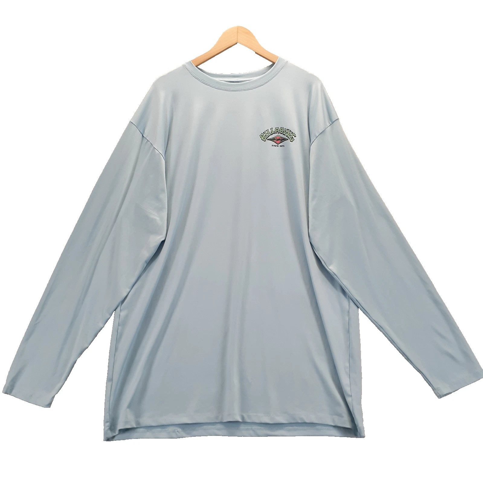 Billabong Shirt Mens XLT Blue Beach Surf Long Sleeve UV Protection UPF 50