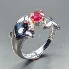 Gemstone jewelry Natural Tourmaline Ring 925 Sterling Silver Size 8 /R471951