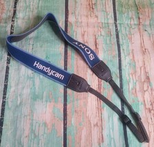 Vintage OEM Genuine Sony Neck Strap for Sony Handycam Cameras Blue