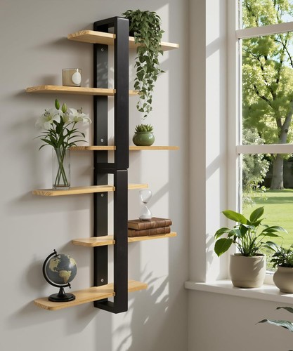Modern 3 Tier Wooden Shelving Unit 50x58cm - Ideal for Living Room and Bedroom - Picture 4 of 12