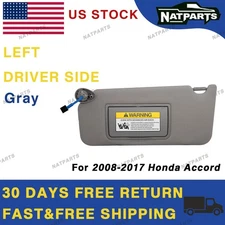 Left Driver Side Sun Visor W/Light For 2008-2017 Honda Accord 83280-TA5-A51ZA