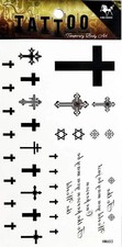 1 Sheet Religion Christian Cross Jesus Symbol Temporary Tattoo Stickers Waterpro