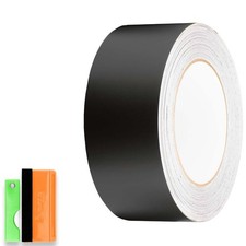 2 in x 25 FT Matte Black Vinyl Wrap Kit Sticker Decal for Black Out Chrome Re...