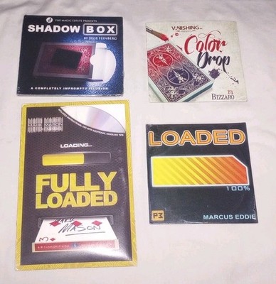 4 DVD Lot Gaff Card Magic Card To Sealed Deck Color Changing Deck Production