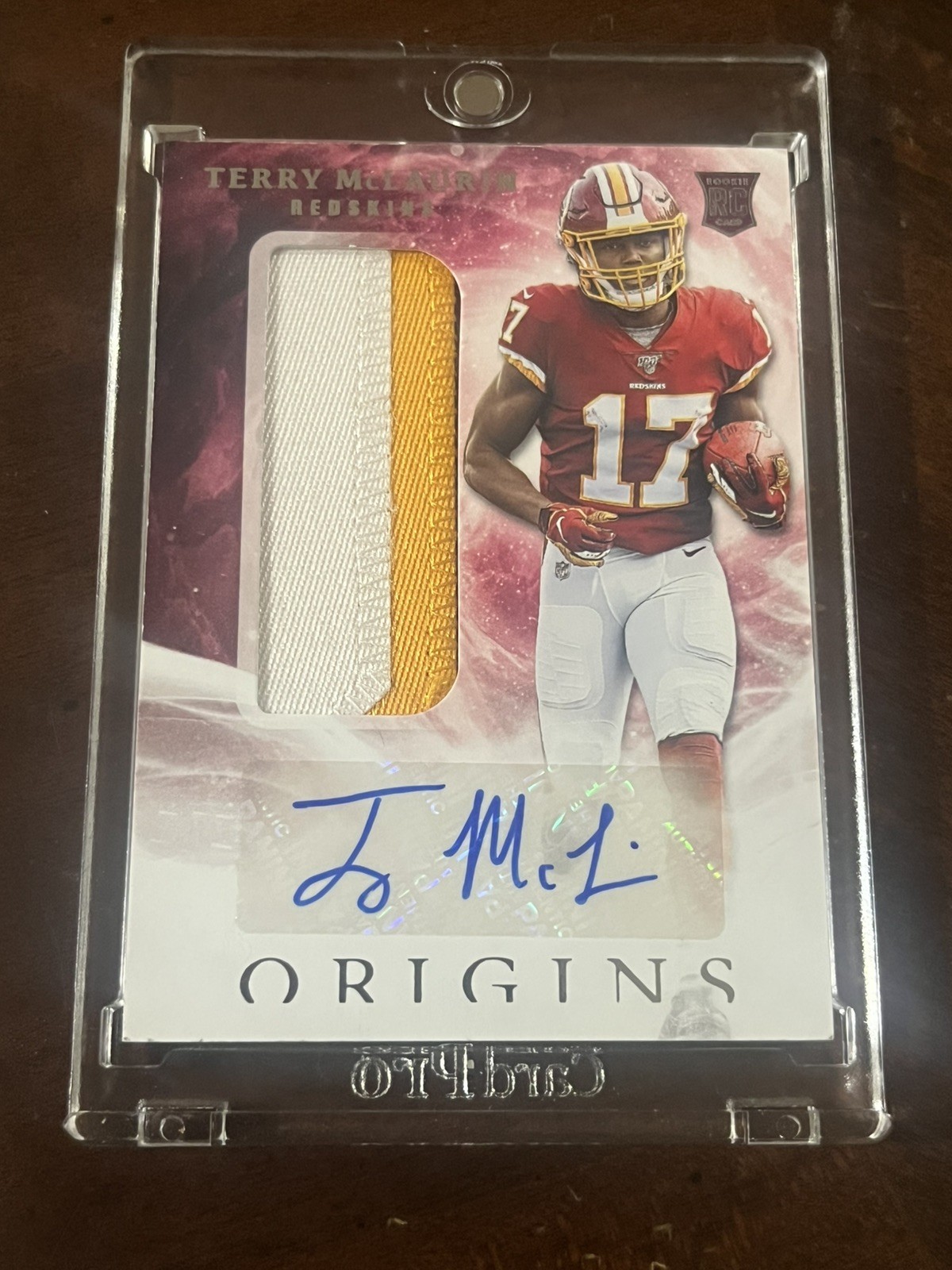 Terry McLaurin Panini Origins #137 Jumbo Patch Autograph