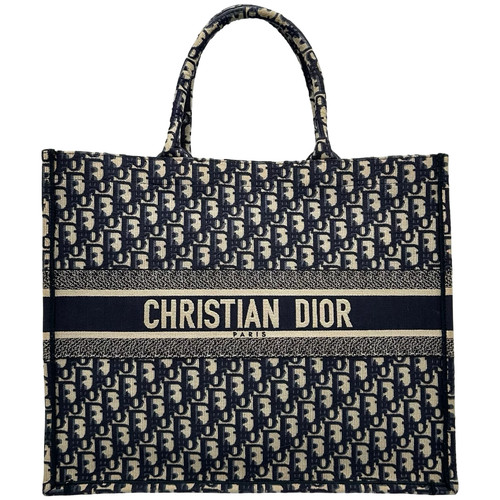 DIOR Book Tote Large Navy Jacquard Tote M1286ZRW #OKB11196