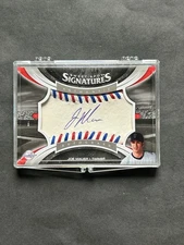 Joe Mauer 2006 Sweet Spot Update Signatures Auto Blue Ink Red Blue Stitches