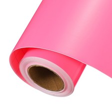 Fluorescent Pink Permanent Vinyl, 12 Inch x 14ft Adhesive Vinyl Roll