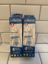 2- Dr. Brown's Natural Flow Baby Bottle, 4 oz Reduces Colic - Set Of 2 New