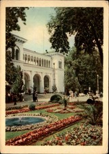 QSL radio card UB5-44029 1965 Lvov (Lviv) Ukraine USSR Vlad Building Garden d733