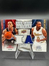 2009-10 UpperDeck Game Materials Dual Andre Iguodala/Gilbert Arenas-FREE SHIPPIN