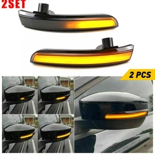 2Set 2X Dynamic Smoke LED Side Mirror Turn Signal Light For Ford EcoSport 2013-2