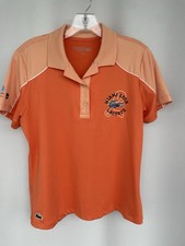 Lacoste Sport Miami Open Orange Ultra Dry Tennis Polo Slim Fit Size 40 Women  s