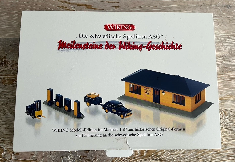 Wiking 5-teiliges ASG-Speditionshof -Set 1:87 H0 Neu in OVP