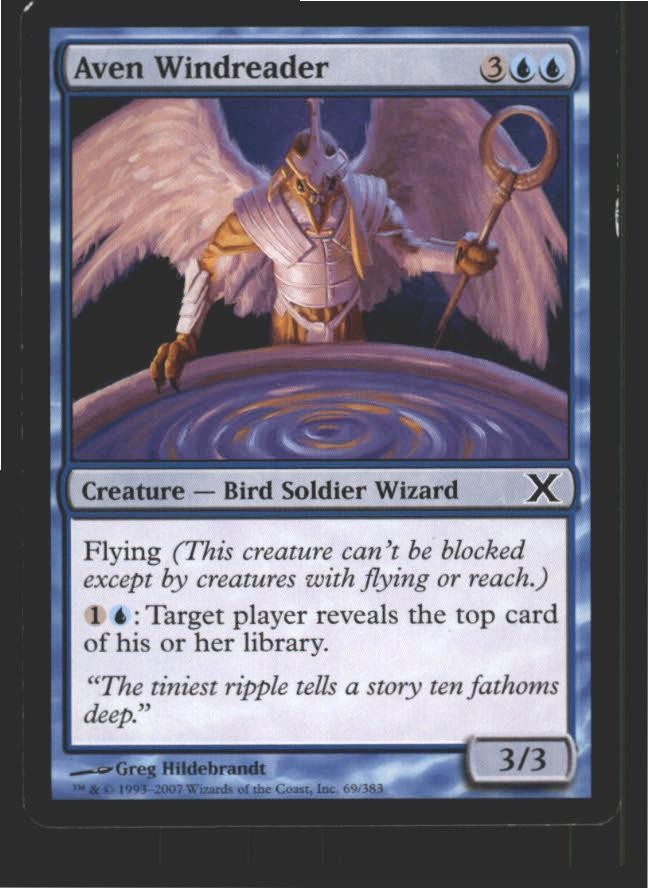 Aven Windreader 69 Common 10th Edition Magic: The Gathering Moderately Played
