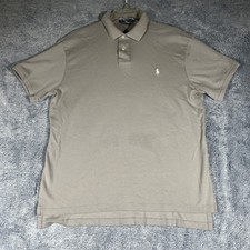 Polo by Ralph Lauren SS Polo Men's Size Large Gray w/ White Pony Logo EUC