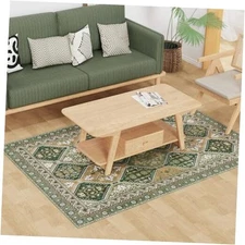 Floor Mat for Home 4×6ft, Easy Clean Plastic Rug-Like Pattern Area Mat for 