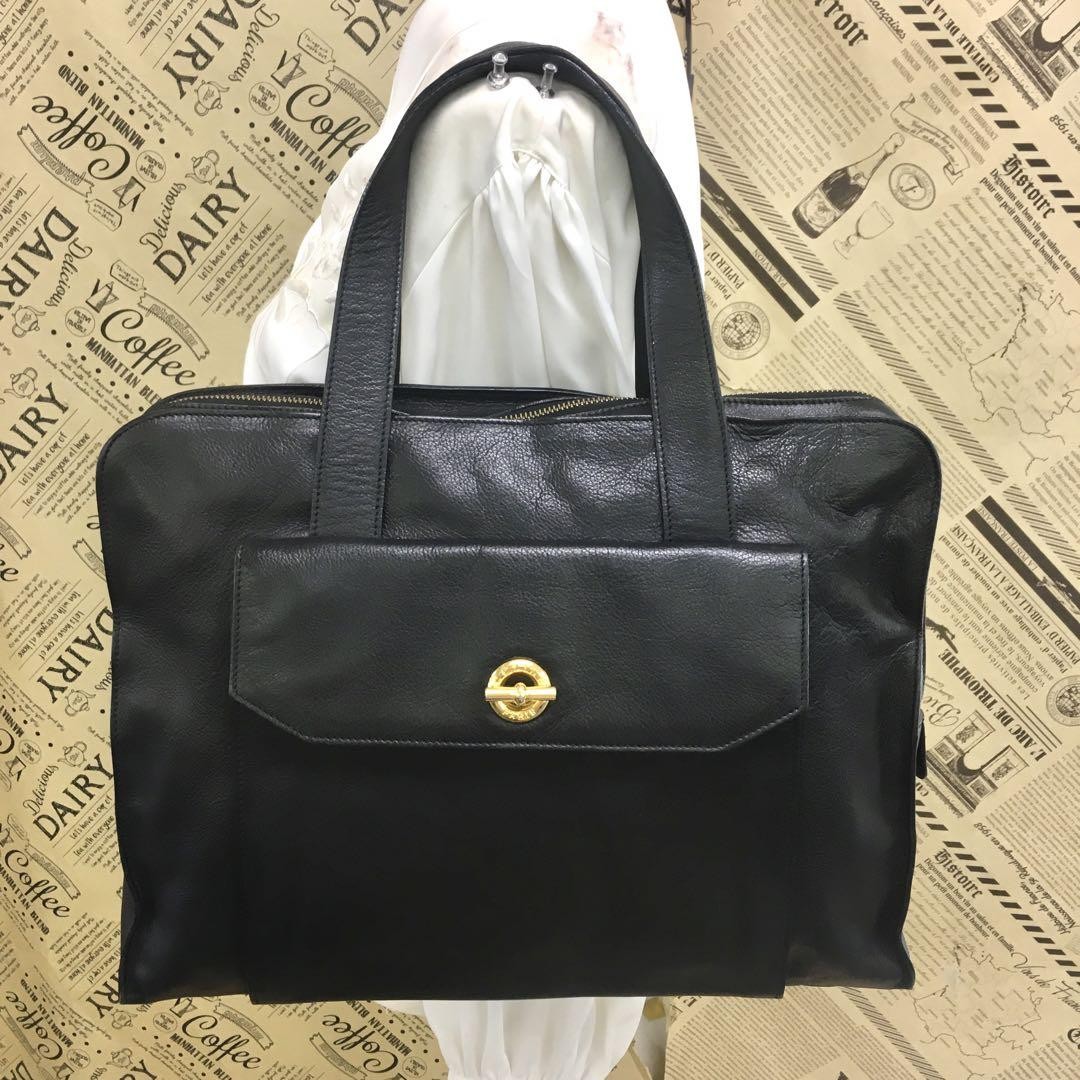 Celine Black Leather Tote Bag Authentic G0504474