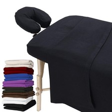 London Linens Extra Thick 3 Piece Massage Table Sheets Set - 100 Natural Cotton