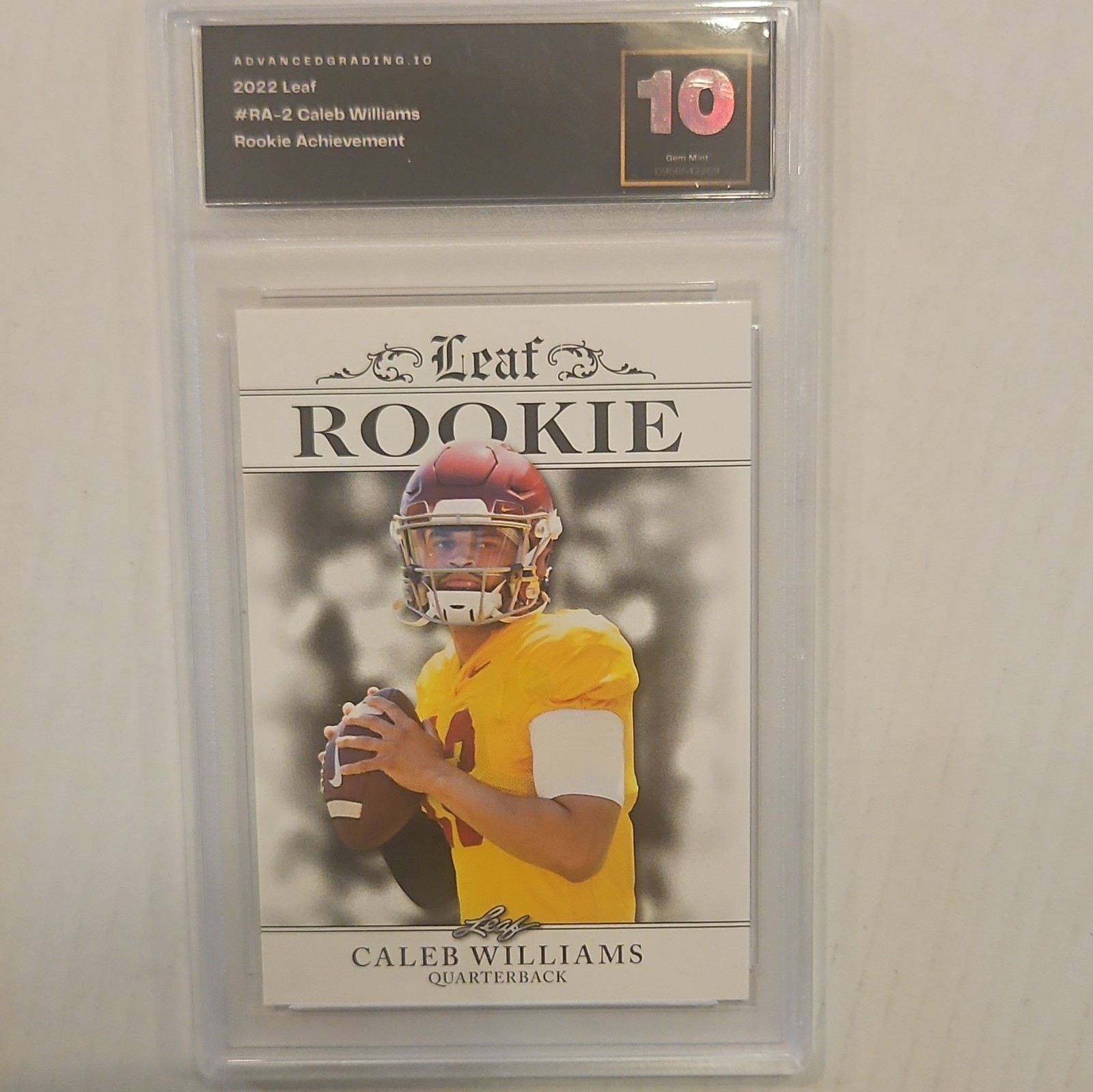 Leaf 2022 Rookie Achievement Caleb Williams RA-2 Rookie Advanced Grading 10