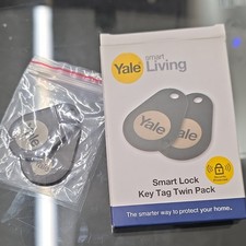 Yale Smart Living RFID Keyless Smart Lock Key Tags Twin Pack, Grey Matt Oval