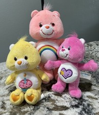 Lot of 3 Vintage Care Bear Plush Stuffed Animals 2002/2003