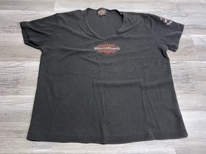 Vintage Harley Davidson Dayton Beach Shirt Womens Short Sleeve Thermal Top Sz XL