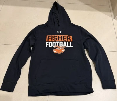 Hoodie Under Armour homme noir Fisher Football – sweat sport US confortable - Photo 1/4