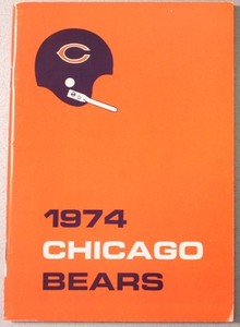 1974 Chicago Bears Media Guide Buffone Douglass EX