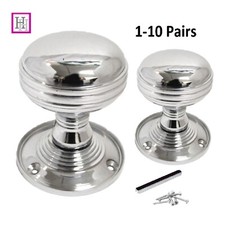 MODERN Fresh Chrome Silver Reeded Mortice Lever Door Knobs Door Handles SETS D13