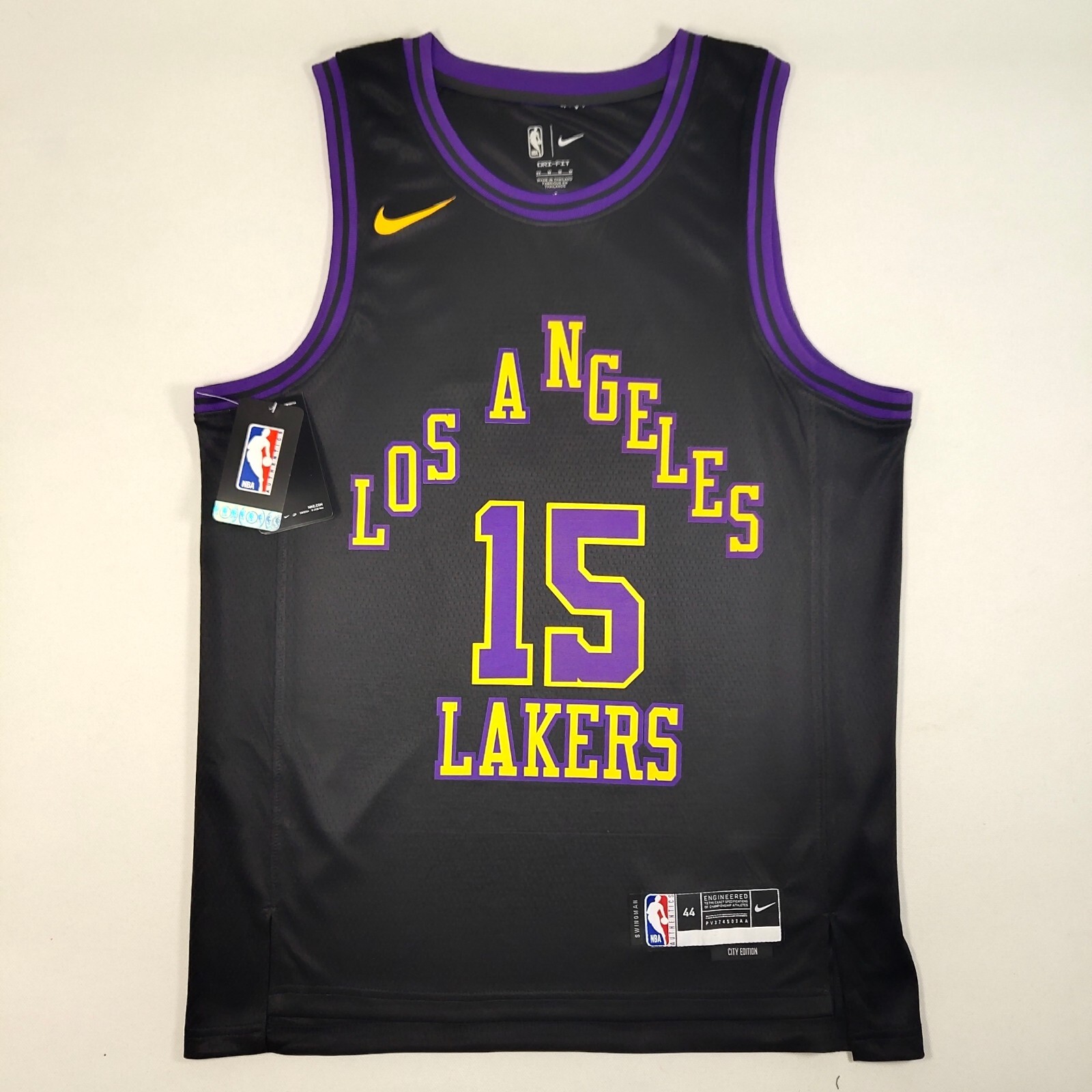 Austin Reaves Jersey, 15, City Edition,Black Falak Tayyeb Platinum