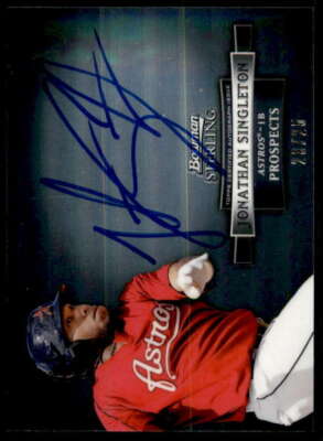 Jonathan Singleton 2012 Bowman Sterling Prospect Autougaphs Black Ref #JS 