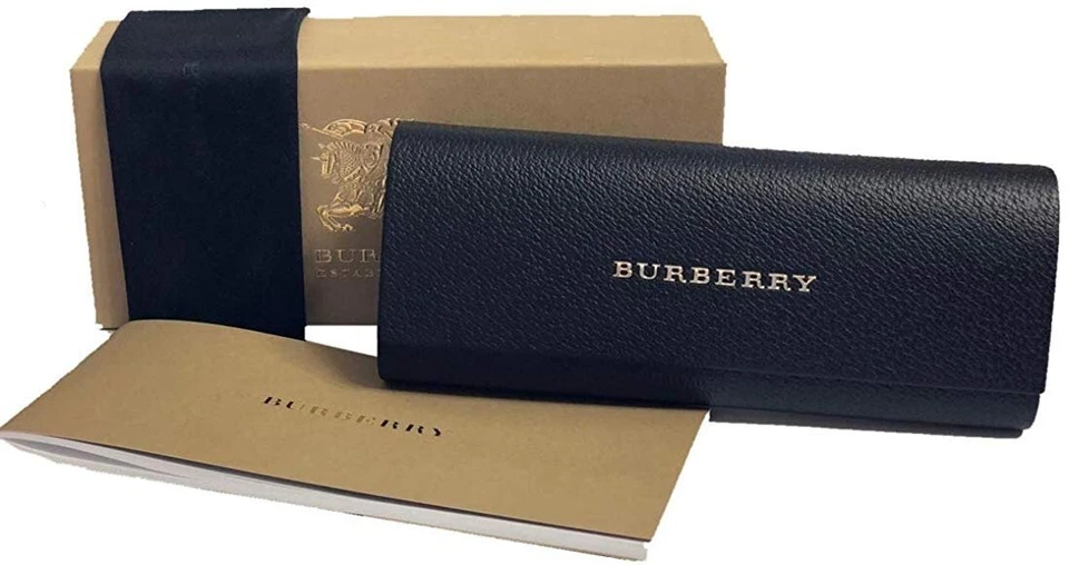 NUEVO XTRA GRANDE BURBERRY GAFAS DE SOL GAFAS CAJA ESTUCHE RÍGIDO TELA SELLADA ¡DOCUMENTOS! Foto 2 de 4