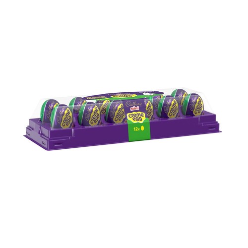 Cadbury Mini Creme Egg Milk Chocolate and Fondant Easter Candy, Carton 3.8 oz