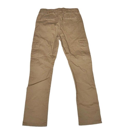 Cat & Jack Boys' Stretch Straight Fit Pull-On Woven brown Pants, size 14 - Picture 2 of 3