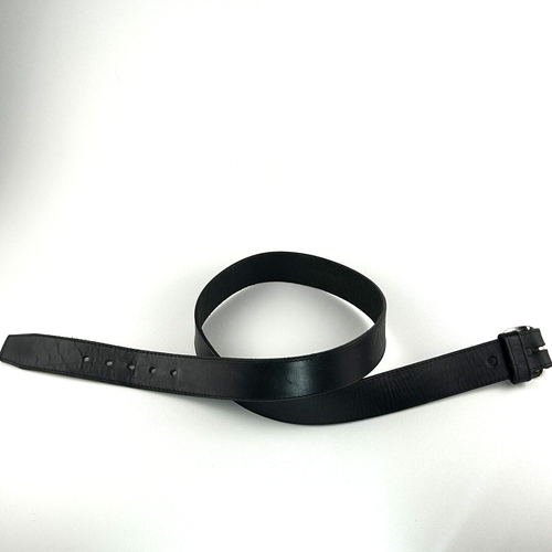 Cintura uomo Justin taglia 48 made in USA pelle nera grana superiore classica tono argento - Foto 5 di 8