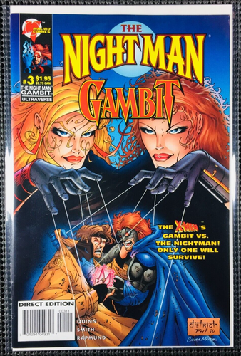 "THE NIGHT MAN" / "GAMBIT" Issue #3 MALIBU COMICS 1996 Ultraverse NICE!!