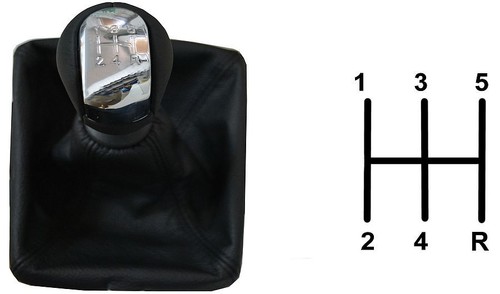 OPEL VECTRA C SIGNUM 2002-2005 Pomo + Funda Palanca De Cambio 5 Marchas CUERO - Imagen 3 de 4