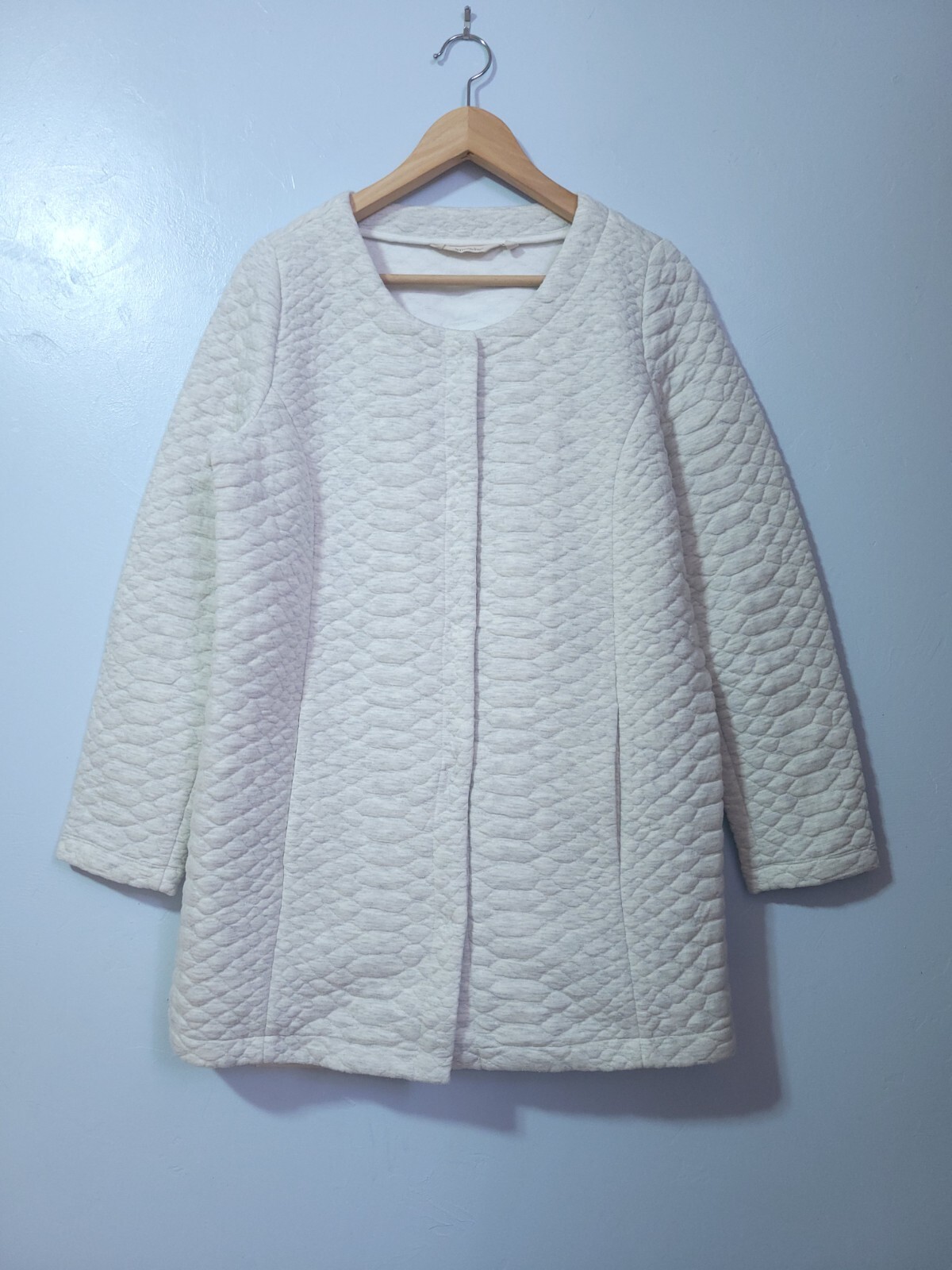 Soft Surroundings Quilted Jacket Snap Button Whit… - image 1