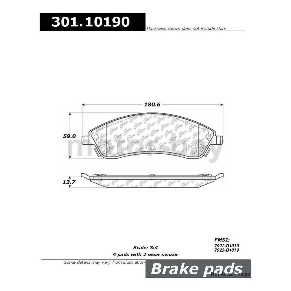 Pastillas de freno delanteras y traseras para Cadillac SRX 2009 2008 2007 2006 2005 2004 Foto 4 de 4