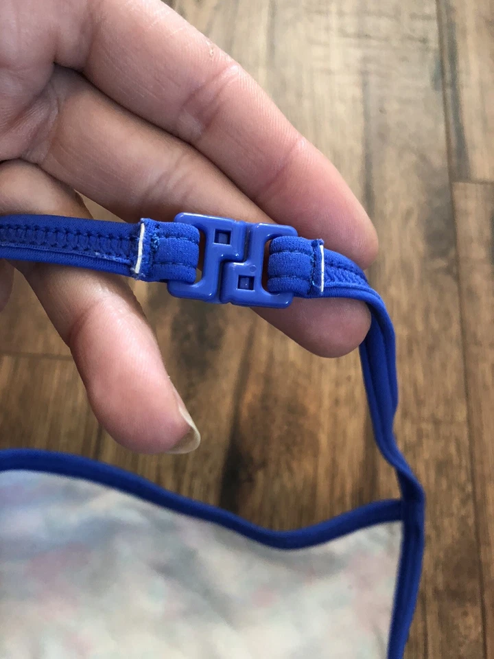 Mini Boden Girls Red White Blue Floral Bikini halter - Image 4 of 4