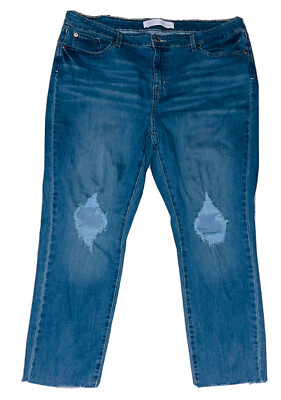 Signature By Levi Strauss & Co Mid Rise Boyfriend Jeans Womens Plus Size 22 W36