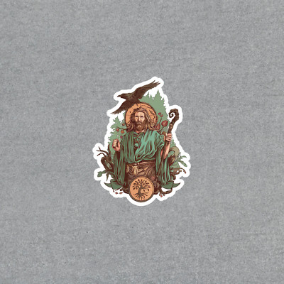 Druid Class Attribute Sticker - D&D 5e Inspired RPG Character Design #5414