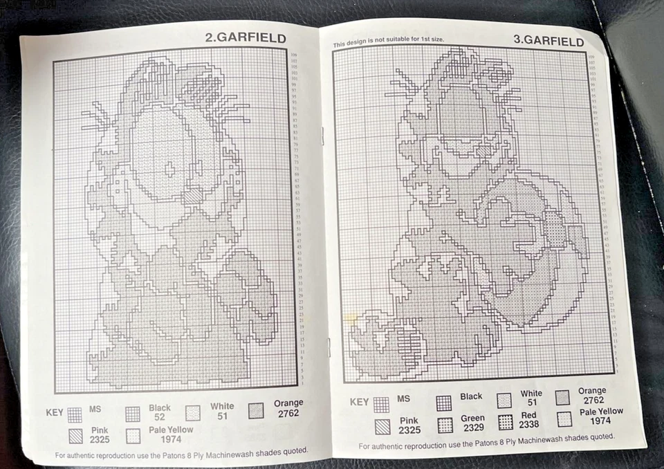 GARFIELD Knitting Pattern Booklet 1061 Patons - By Gary Kennedy Year 1978 - Image 4 of 4